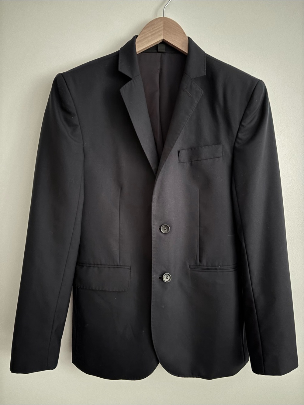 J. Crew Crewcuts Boys Ludlow Loro Piana Wool Blazer Charcoal Grey Lined Size 16